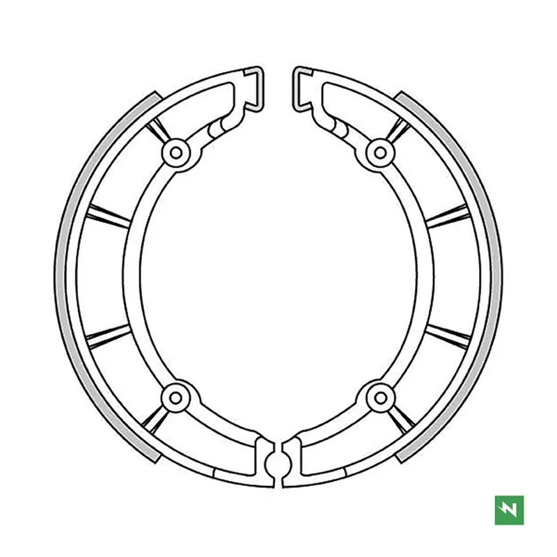 NEWFREN brzdové čelisti - pakny zadní MOTO GUZZI V7 speciální 700 69-71; V 7 700 67-76 (220X40mm) Nejprodávanější