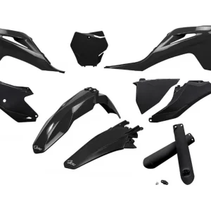 Oblíbený UFO kompletní sada plastů (FULL KIT) s kryty tlumičů GAS GAS MC 125 / 250 21-23, EX 250 / 300 21-23, MC-F / EX-F 250 / 350 / 450 21-23 barva černá