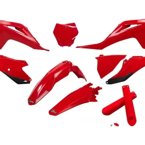 UFO kompletní sada plastů (FULL KIT) s kryty tlumičů GAS GAS MC 125 / 250 21-23, EX 250 / 300 21-23, MC-F / EX-F 250 / 350 / 450 21-23 barva červená Výhodná Nabídka