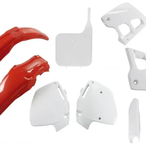 UFO kompletní sada plastů (FULL KIT) s kryty tlumičů HONDA CR 125 91-92, CR 250 90-91, barva (červená/bílá) (HO097E999) Nejlepší Volba