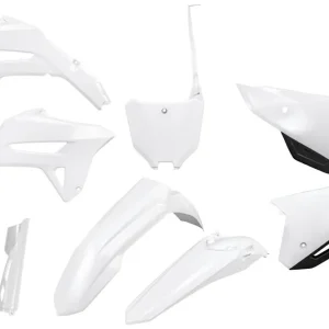 Hromadná Objednávka UFO kompletní sada plastů (FULL KIT) s kryty tlumičů HONDA CRF 250R 22-24, CRF 450R 21-24 barva bílá