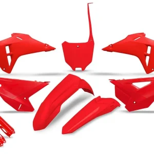 Nakupujte Hned UFO kompletní sada plastů (FULL KIT) s kryty tlumičů HONDA CRF 250R / 450R 25-26 barva červená