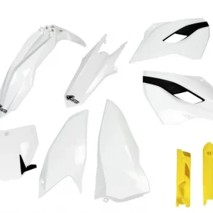 UFO kompletní sada plastů (FULL KIT) s kryty tlumičů HUSQVARNA TC/FC 125/250/300/350/450 14-15 barva 14 (bílá) (HU613E999) Luxusní