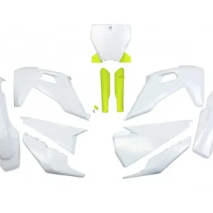 UFO kompletní sada plastů (FULL KIT) s kryty tlumičů HUSQVARNA TC 125/250 19-22, FC 250/350/450 19-22 barva (bílá) (HU622E999) Akce