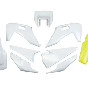 UFO kompletní sada plastů (FULL KIT) s kryty tlumičů HUSQVARNA TX / TE 125 / 150 / 250 / 300 20-22, FE 250 / 350 / 450 / 501 20-23 barva černá Cenově Výhodný