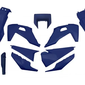 UFO kompletní sada plastů (FULL KIT) s kryty tlumičů HUSQVARNA TX / TE 125 / 150 / 250 / 300 20-22, FE 250 / 350 / 450 / 501 20-23 barva světle modrá Sezónní Sleva