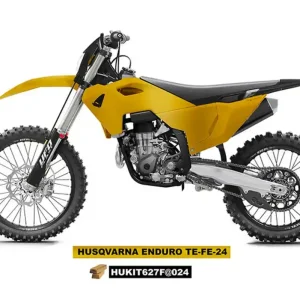 Pouze Dnes UFO kompletní sada plastů (FULL KIT) s kryty tlumičů HUSQVARNA TE 150 / 250 / 300 24-25, FE 250 / 350 / 450 / 501 24-25 barva zlatá -