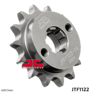 JT řetězové kolo přední 1122 14 BETAMOTOR RR 125 LC 21-23, FANTIC XEF / XMF 125 21-, (112214JT) (řetěz 428) (051.04.000.00.00) Ověřený