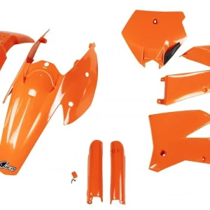 Cenová Bomba UFO kompletní sada plastů (FULL KIT) s kryty tlumičů KTM SX / SXF 05-06 barva (oranžová) (KT503E999)