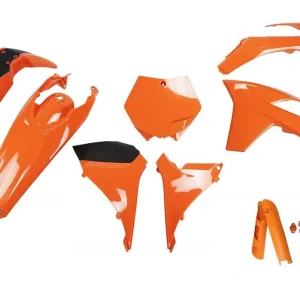 Víkendová Akce UFO kompletní sada plastů (FULL KIT) s kryty tlumičů KTM SXF 11-12, SX 12 barva oranžová (KT510E127)