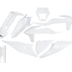 Top Prodej UFO kompletní sada plastů (FULL KIT) s kryty tlumičů KTM EXC 125 20-21, EXC 250 / 300 TPI 20-23, EXC-F 250 / 350 / 450 / 500 20-23 barva bílá