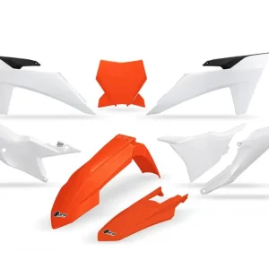 UFO kompletní sada plastů KTM SX 125 / 250 / 300 TBI 23-24, SX-F 250 / 350 / 450 23-24 barva (bílá/oranžová) Moderní
