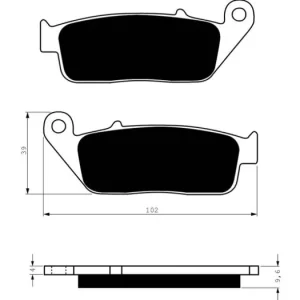 Profesionální Brzdové destičky GOLDFREN 014 AD 14217 797.A0.14