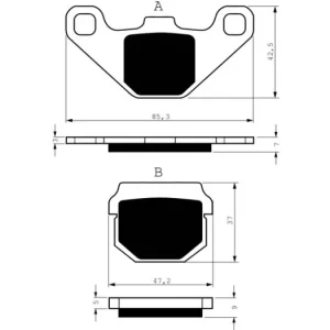 Brzdové destičky GOLDFREN 047 AD 14303 797.A0.47 Autentický