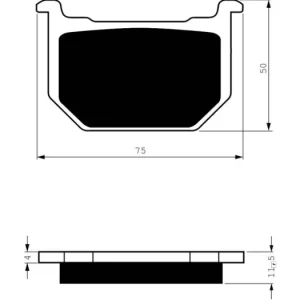 Záruka V Ceně Brzdové destičky GOLDFREN 075 AD 14361 797.A0.75