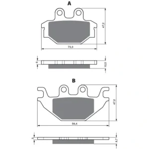 Tovární Cena Brzdové destičky GOLDFREN 230 AD 14720 797.A2.30