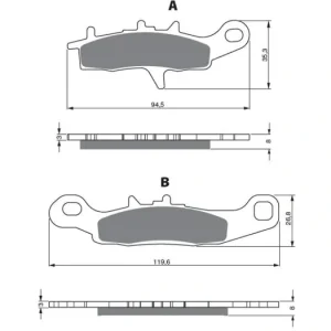 Pouze Dnes Brzdové destičky GOLDFREN 245 AD 14756 797.A2.45