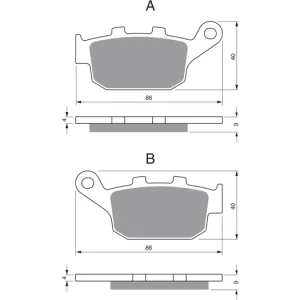 Výprodej Brzdové destičky GOLDFREN 306 AD 37870 797.A3.06