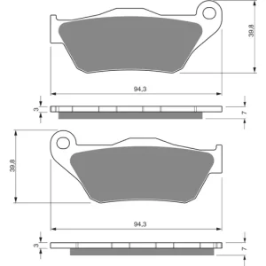 Originální Brzdové destičky GOLDFREN 262 AD 46732 797.A2.62