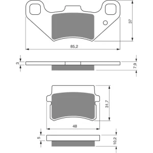 Brzdové destičky GOLDFREN 288 K5 46715 797.52.88 Profesionální