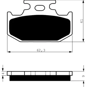 Brzdové destičky GOLDFREN 001 K5 14176 797.50.01 Ruční Výroba