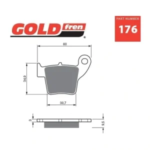 Brzdové destičky GOLDFREN 176 S33 OFF-ROAD REAR 46453 797.31.76 Exkluzivní