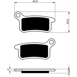 Horká Nabídka Brzdové destičky GOLDFREN 185 S33 OFF-ROAD REAR 46982 797.R1.85