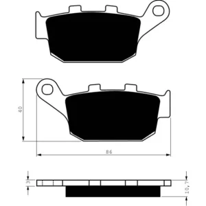 Nízká Cena Brzdové destičky GOLDFREN 020 S33 STREET REAR 46550 797.40.20
