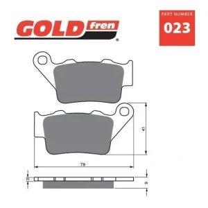 Sleva Brzdové destičky GOLDFREN 023 S33 STREET REAR 46553 797.40.23