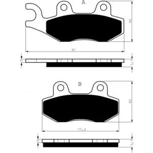 Brzdové destičky GOLDFREN 002 S33 STREET REAR 46983 797.R0.02 002 S33 OFF-ROA Prémiový