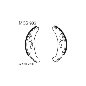 Brzdové čelisti LUCAS MCS 983 786.09.83 Levný