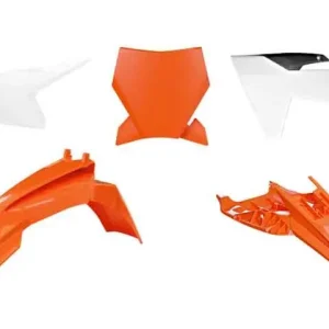 Limitovaná Edice RACETECH (RTECH) kompletní sada plastů KTM SX 50 24-25 barva ( oranžová / bílá / černá )