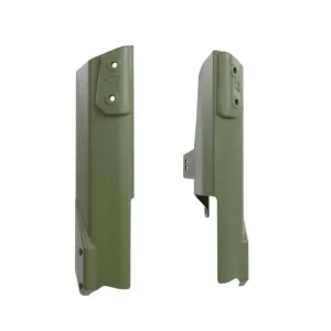 Sleva RACETECH (RTECH) kryty teleskopů REVOLUTION HONDA XL 750 TRANSALP 23-25 barva tmavý zelená - pouze na montáž s dolníM blatníkem RACETECH