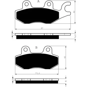 Brzdové destičky GOLDFREN 088 S33 STREET 46576 797.40.88 Velkoobchod