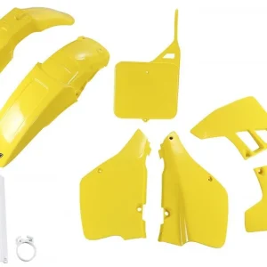 UFO kompletní sada plastů (FULL KIT) s kryty tlumičů SUZUKI RM 250 89-91 barva (žlutá) (SU398E999) Jen Po Omezenou Doba