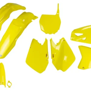 Nejprodávanější UFO kompletní sada plastů (FULL KIT) s kryty tlumičů SUZUKI RM 125 / 250 01-22 barva žlutá