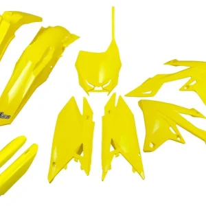 UFO kompletní sada plastů (FULL KIT) s kryty tlumičů SUZUKI RMZ 250 19-25, RMZ 450 18-25 barva žlutá Omezená Nabídka