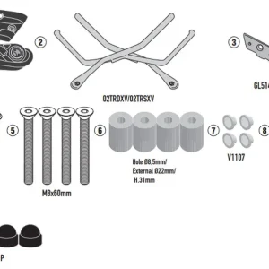 KAPPA rychloupínací boční nosič brašen REMOVE-X KAWASAKI s 650 RS 22-25 Velkoobchod