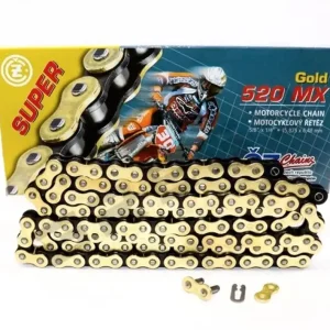 CZ hnací řetěz 520 MX (106 článků) zlatá (MOTOCROSS) do 450 ccm (35,8 KN) + spona Cenově Výhodný