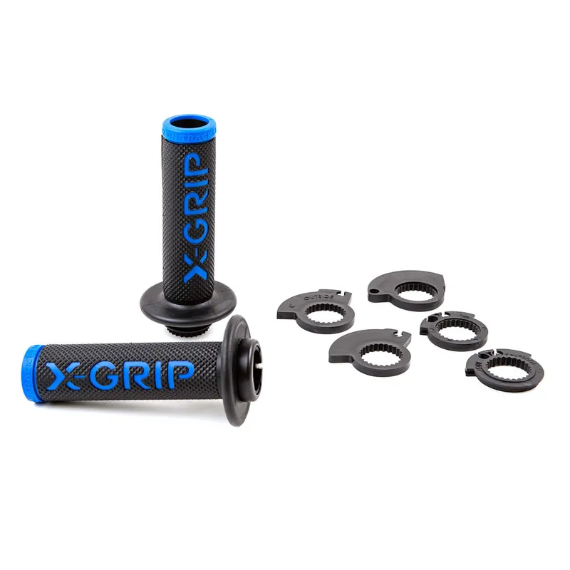 X-GRIP řazení (gripy) (GRIPY) BRAAAAP GRIPS LOCK-ON-GRIP (s adaptéry plynu) BLUE OPEN END (s otvorem) barva světle modrá Levný