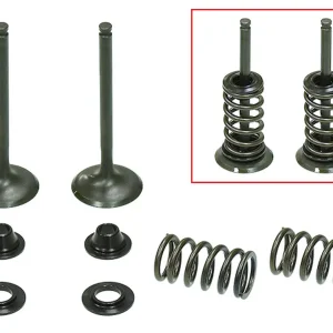 Akce PSYCHIC výfukové ventily (komplet 2 kusy. ventilů s pružinami a podložkami) YAMAHA YZF 450 03-09, WR 450 F 03-15, YFZ 450 03-09, YFZ 450 R / X 09-20, GAS GAS EC 450 F 13-15 ocel (MX-09524E) (27X4,5X77,2mm)