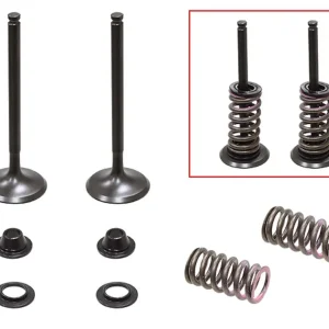 Prémiový PSYCHIC výfukové ventily (komplet 2 kusy. ventilů s pružinami a podložkami) YAMAHA YZF 450 10-13 ocel (MX-09541E) (29,95X5,39X85,95mm)