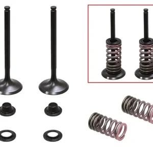 PSYCHIC výfukové ventily (komplet 2 kusy. ventilů s pružinami a podložkami) YAMAHA WRF 450 16-20, (WR 450 F) YZF 450 14-19, YZ 450FX 16-20 ocel (MX-09554E) (35X5,45X85,77mm) Nová Kolekce