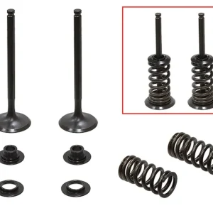 PSYCHIC výfukové ventily (komplet 2 kusy. ventilů s pružinami a podložkami) HUSQVARNA FE 350 14-19, KTM EXCF / XCF-W 350 12-18 ocel (MX-09555E) (29X5,4X89,2mm) Víkendová Akce