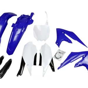 UFO kompletní sada plastů (FULL KIT) s kryty tlumičů YAMAHA YZF 250 19-23, YZF 450 18-22 barva světle modrý bílá černá Nakupujte Hned