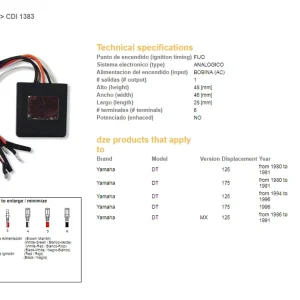 DZE jednotka zapalování CDI YAMAHA DT 125MX 86-91; DT 175 80-96 (OEM-3JO-85540-20, 4AR-85540-00) Originální