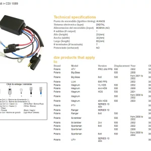 DZE jednotka zapalování CDI POLARIS 500 00-03 (3086982, 3087169) Speciální Cena
