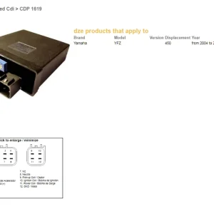 Kup Teď DZE jednotka zapalování CDI YAMAHA YFZ 450 04-09 tuning s možností změny map zapalování OD 1-12