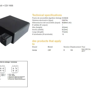 DZE jednotka zapalování CDI HONDA CRF 150R 12-17 (30410-KSE-A71) Kup Teď