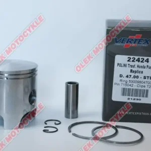Kup Teď Píst Vertex POLINI, HONDA, PIAGGIO 47,35mm čep 12mm (kroužky 53009804740 X 2 kusy)